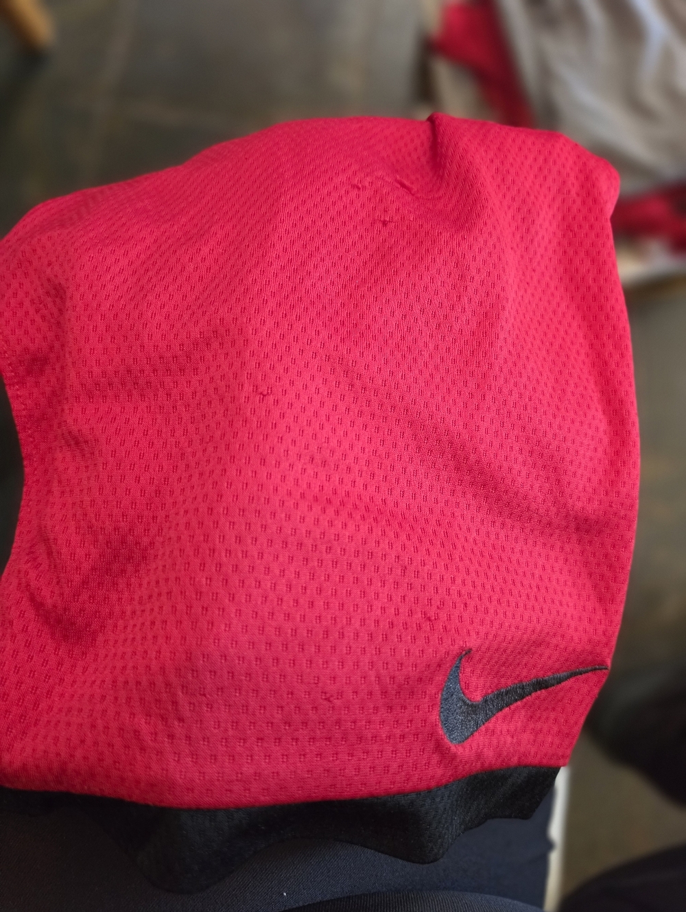 Nike Red Dri-FIT Athletic Shorts with Black Swoosh BOYS SIZE XL